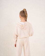 Soft Ribbed Hooded Top