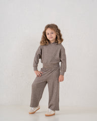 Soft Ribbed Hooded Top
