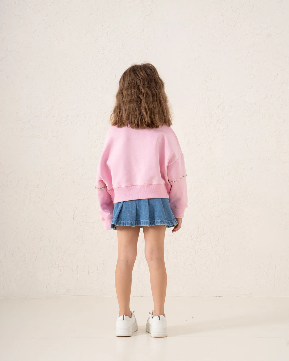 Studded Detail Oversized Sweatshirt Girl - Venti