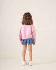 Studded Detail Oversized Sweatshirt Girl