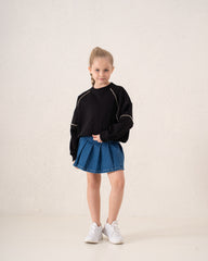 Studded Detail Oversized Sweatshirt Girl