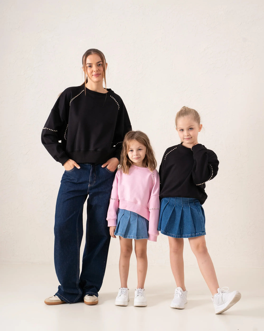 Studded Detail Oversized Sweatshirt Girl - Venti