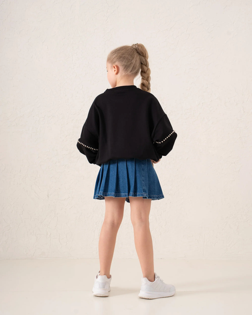 Studded Detail Oversized Sweatshirt Girl - Venti