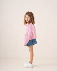 Studded Detail Oversized Sweatshirt Girl