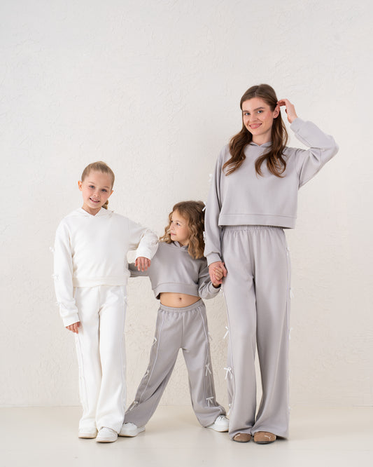 Bow Detail Wide-Leg Pants