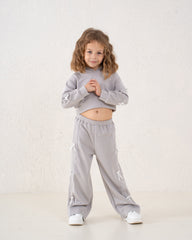 Bow Detail Wide-Leg Pants
