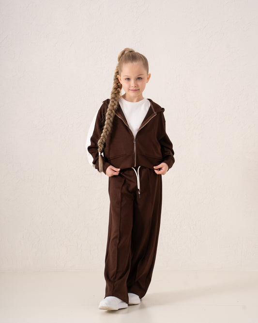Double-Waist Wide-Leg Track Pants