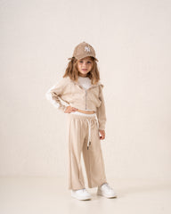 Double-Waist Wide-Leg Track Pants