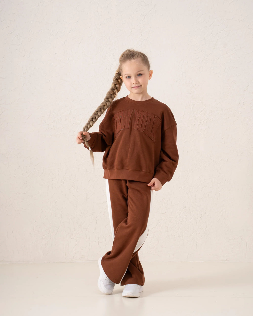 Contrast Wide-Leg Side Stripe Pants - Venti