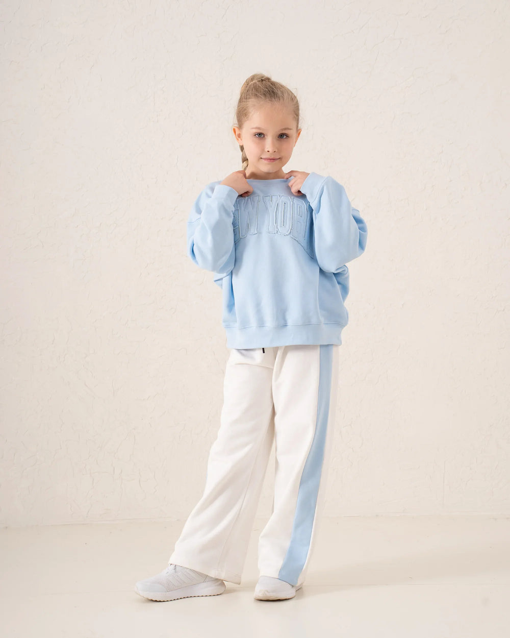 Contrast Wide-Leg Side Stripe Pants - Venti