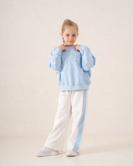 Contrast Wide-Leg Side Stripe Pants