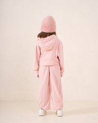 Cropped Zip Corduroy Hoodie