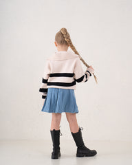 Striped Collar Knit Sweater