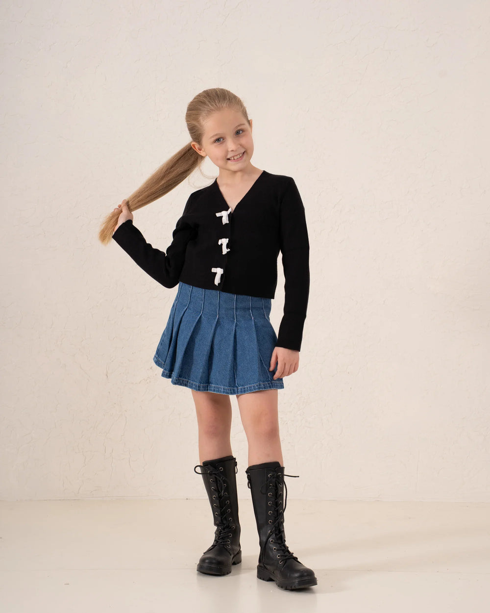 Bow Detail Knit Cardigan - Venti