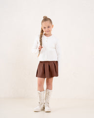 Leather Pleated Skirt