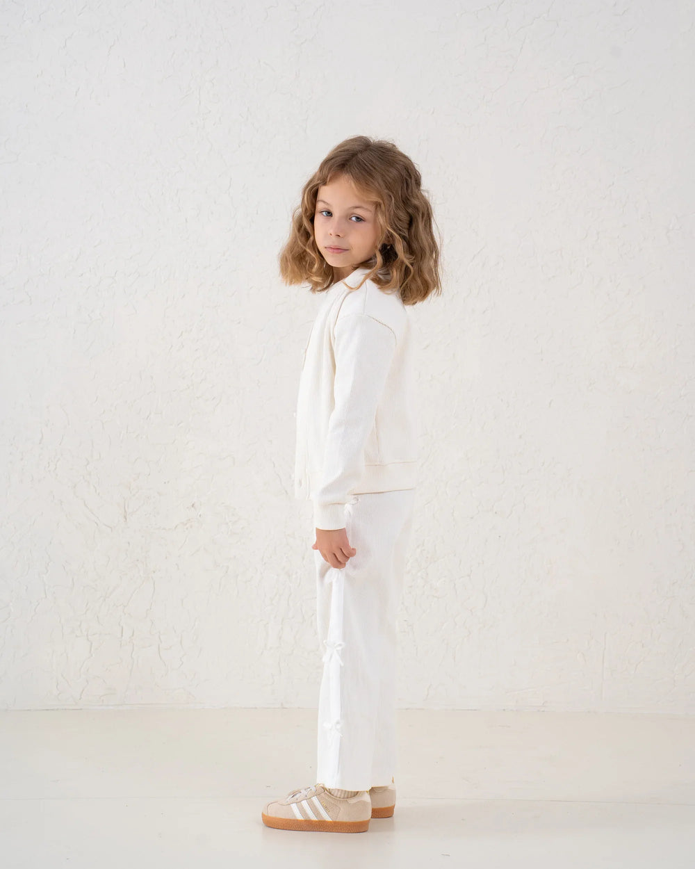 Bow Detail Ribbed Cardigan - Venti