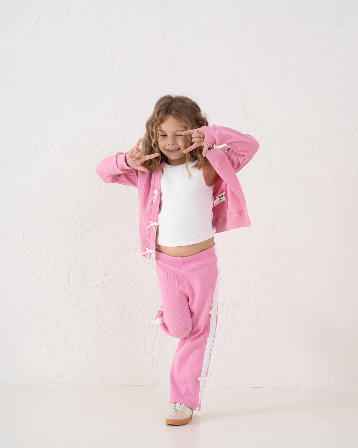 Bow Detail Ribbed Cardigan