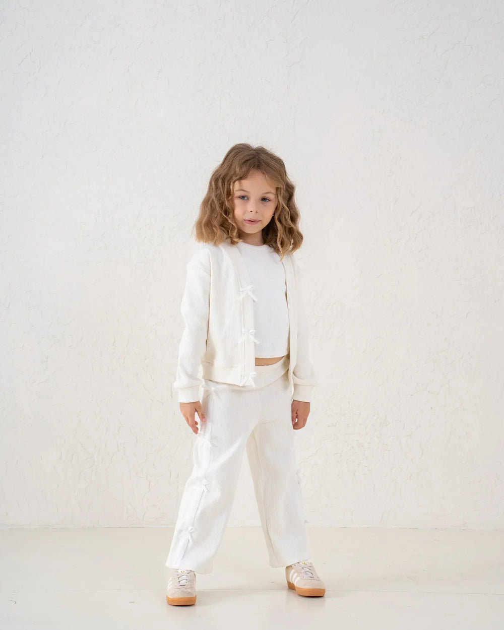 Bow Detail Ribbed Wide-Leg Pants - Venti