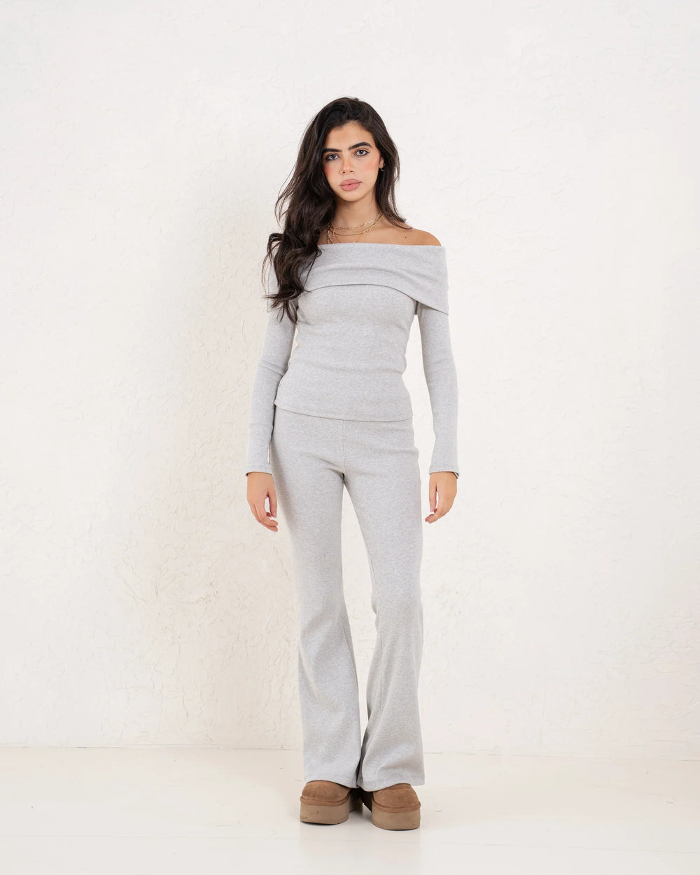 Ribbed Flare Pants - Venti