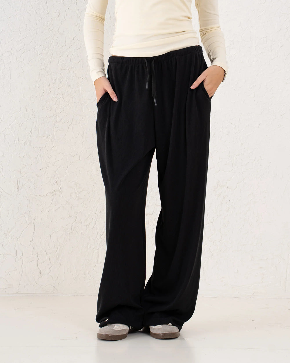 Ribbed Oversized Loose Pants - Venti