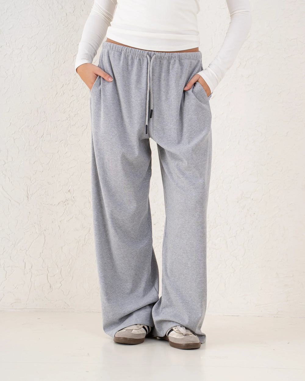 Ribbed Oversized Loose Pants - Venti