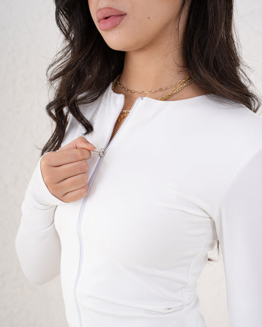 Zip-Up Define Top