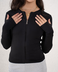 Zip-Up Define Top