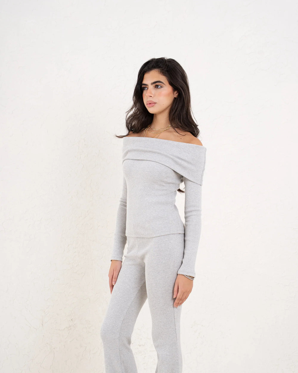 Off-Shoulder Ribbed Top - Venti