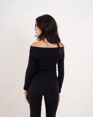 Off-Shoulder Ribbed Top
