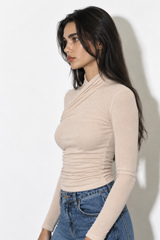 Women assymetric cross top