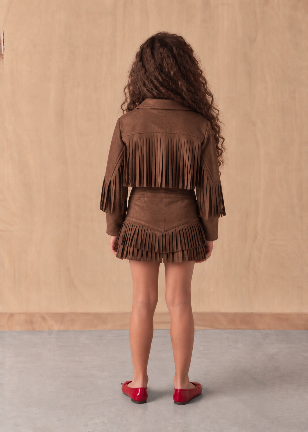 Girl suede fringes jacket