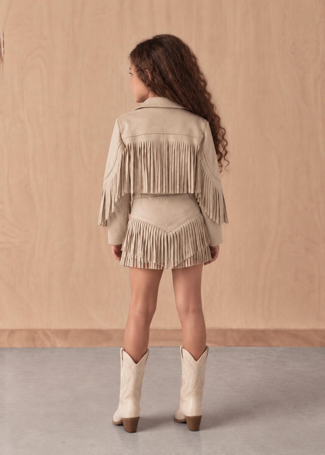 Girl suede fringes jacket