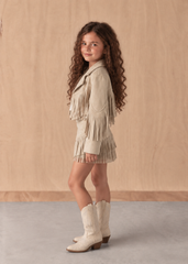 Girl suede fringes jacket