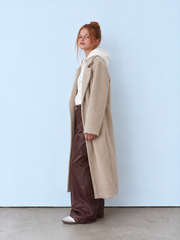 Girl two layer contrast coat