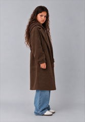 Girl two layer contrast coat