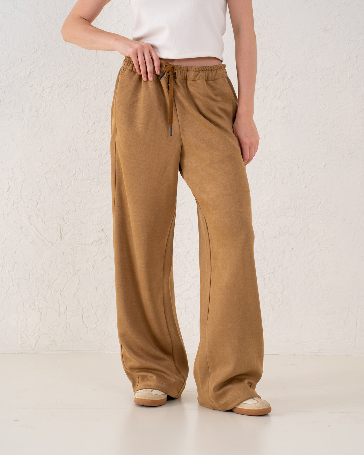 Suede Wide Leg Pants