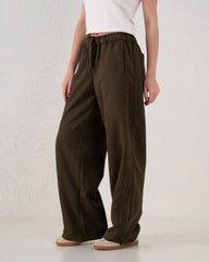 Suede Wide Leg Pants
