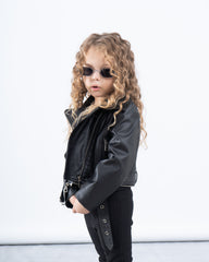 Leather Biker Jacket With Detachable Layer