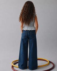 Girl sparkled denim pants
