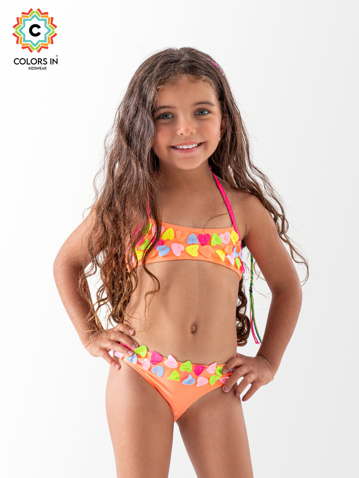 Girls' "Tropical Confetti" 2-Piece Bikini Set
