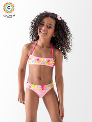 Girls' "Tropical Confetti" 2-Piece Bikini Set