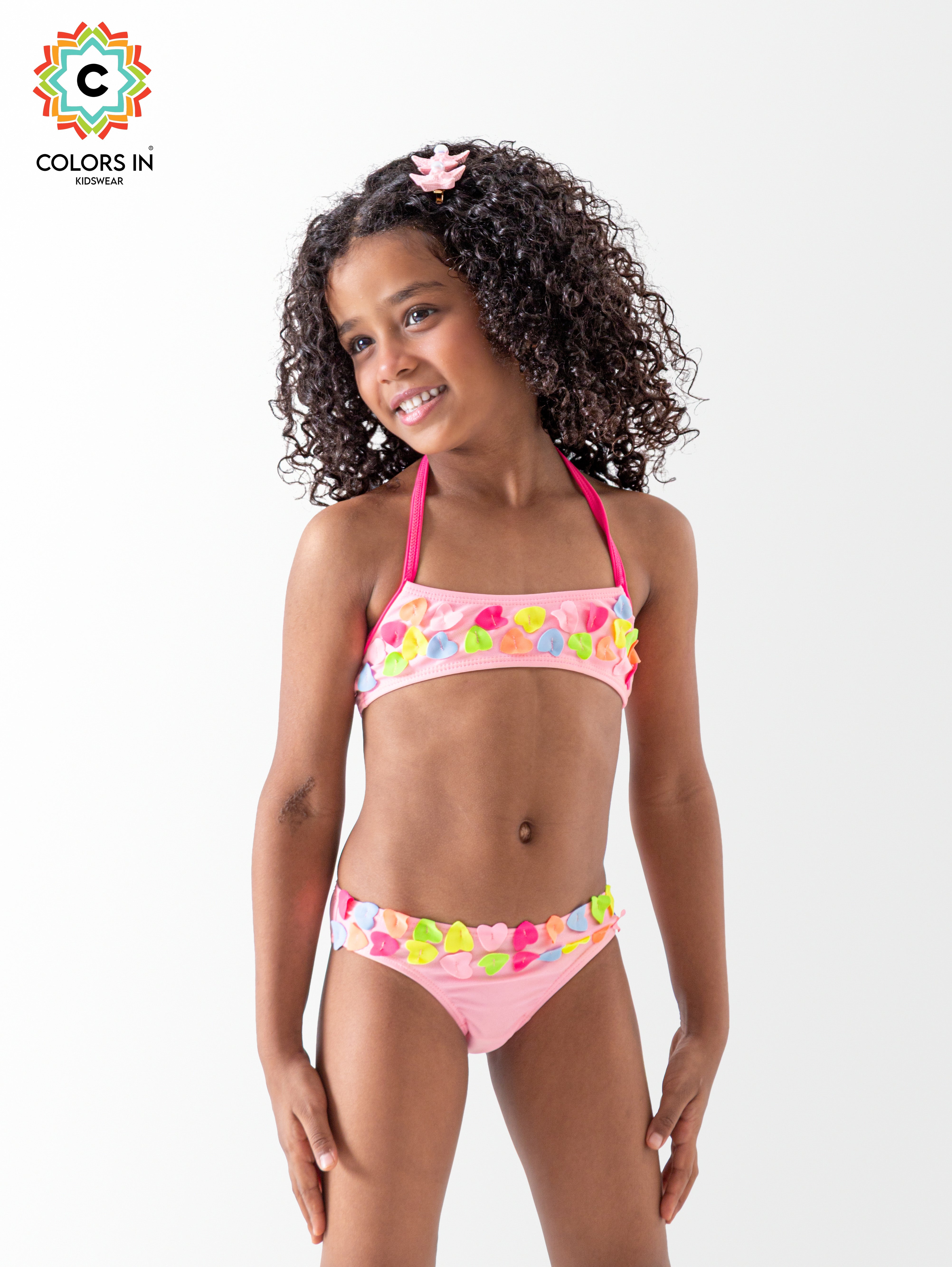 Girls' "Tropical Confetti" 2-Piece Bikini Set