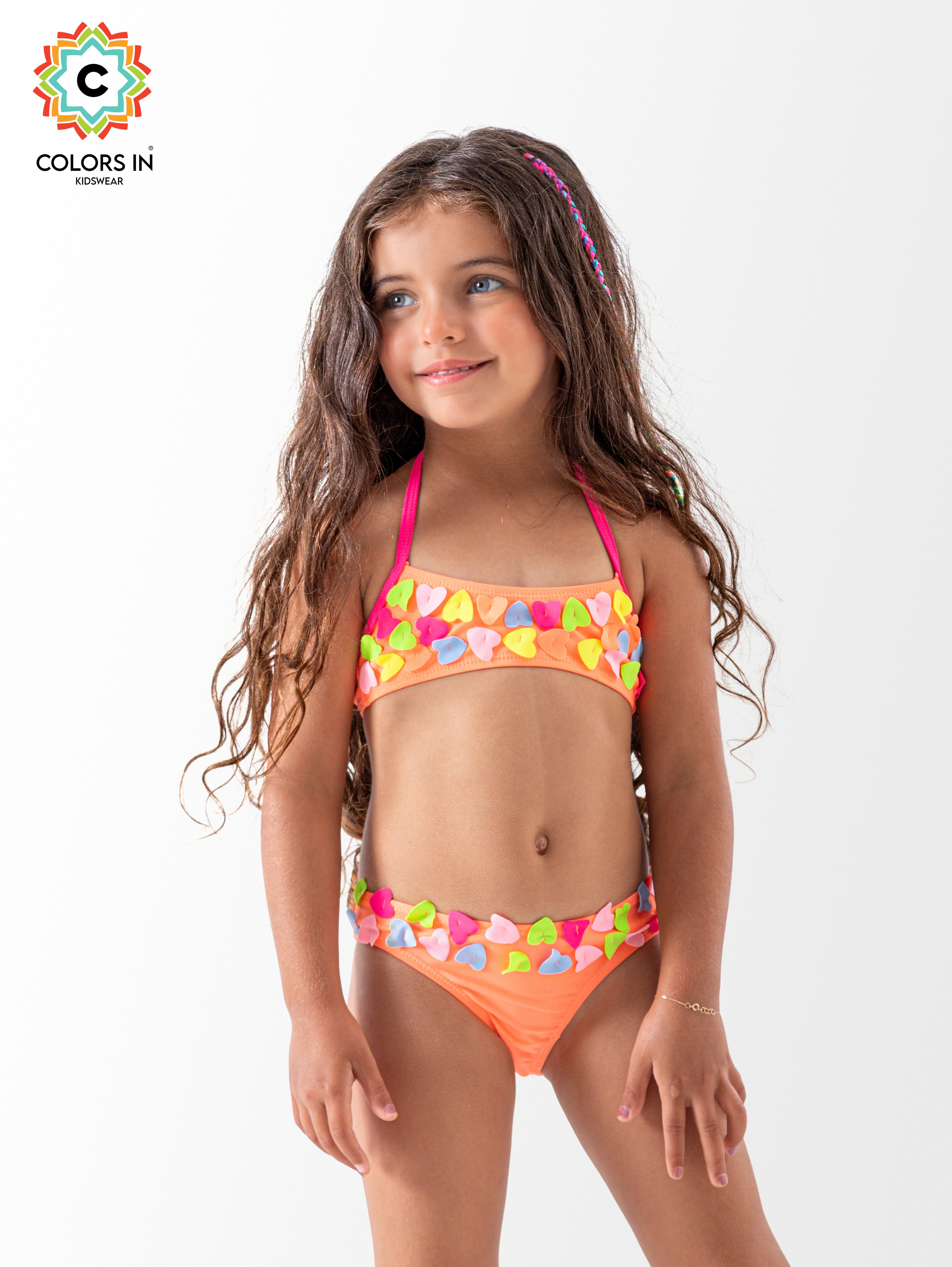 Girls' "Tropical Confetti" 2-Piece Bikini Set
