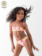 Girls' "Tropical Confetti" 2-Piece Bikini Set