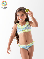 Girls' "Boho Blossom" Paisley Bikini Set