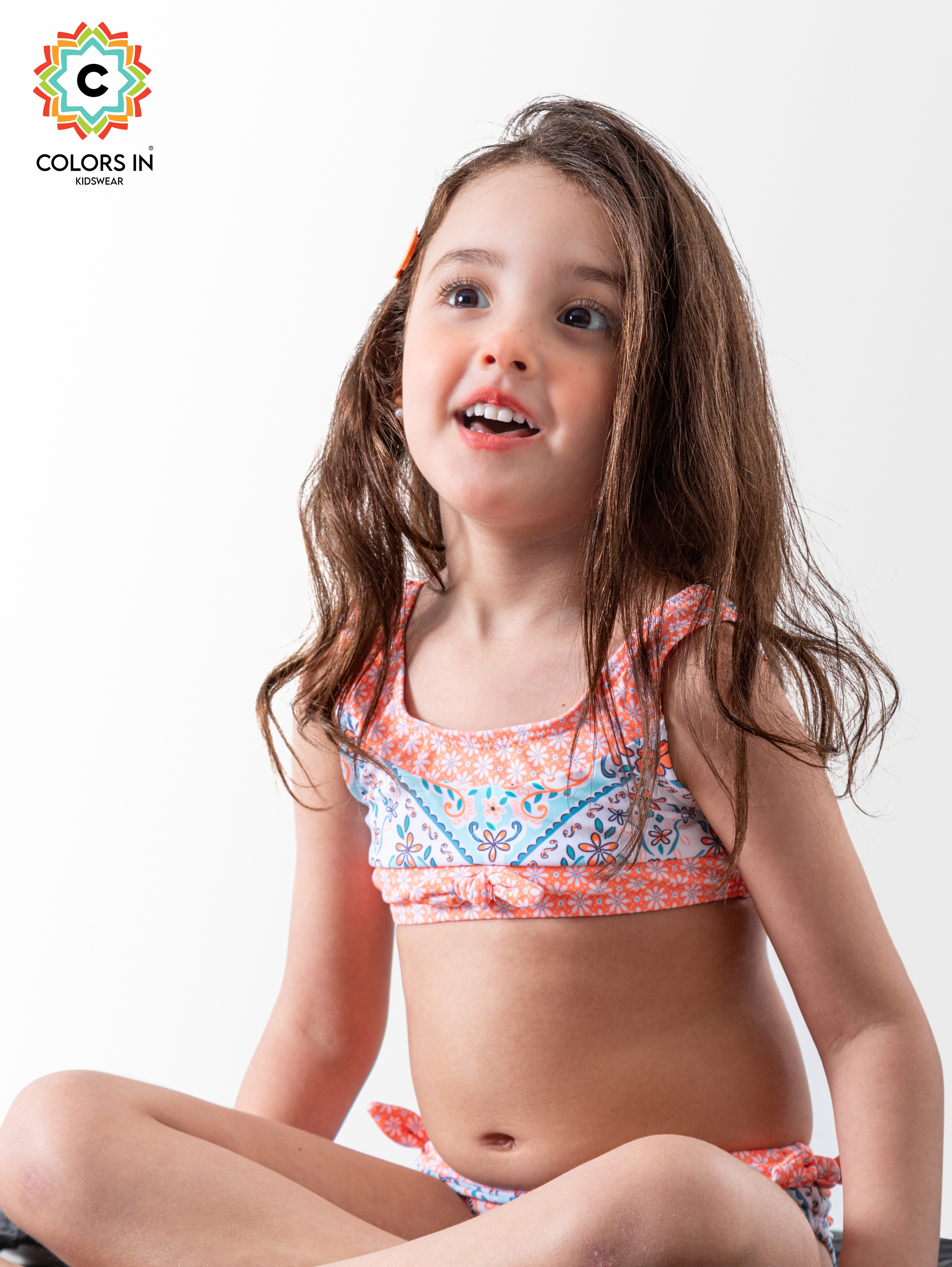 Girls' "Boho Blossom" Paisley Bikini Set