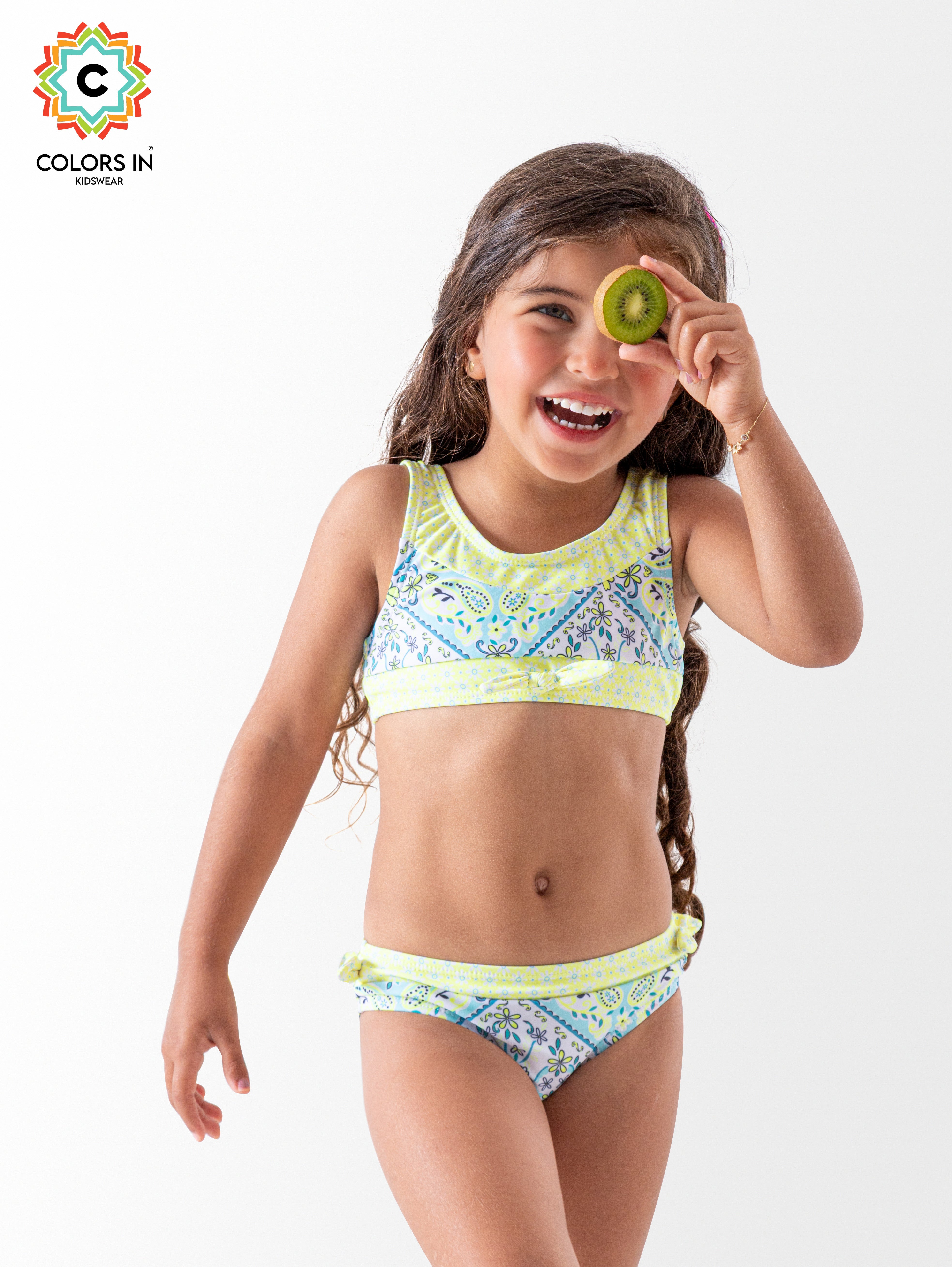 Girls' "Boho Blossom" Paisley Bikini Set
