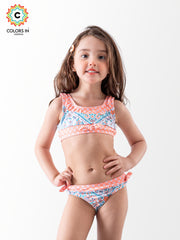 Girls' "Boho Blossom" Paisley Bikini Set