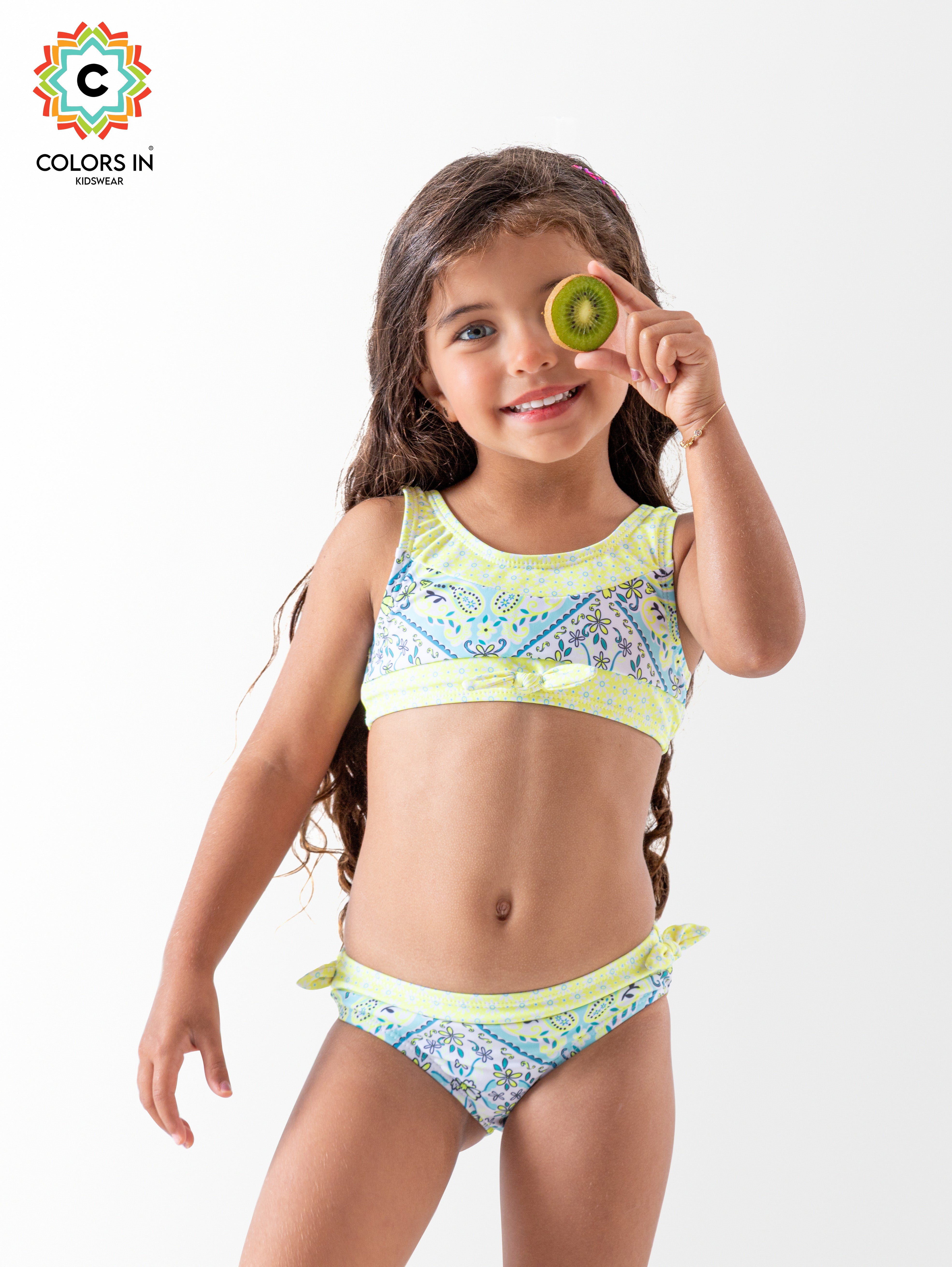 Girls' "Boho Blossom" Paisley Bikini Set