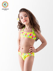Girls' "Tropical Confetti" 2-Piece Bikini Set